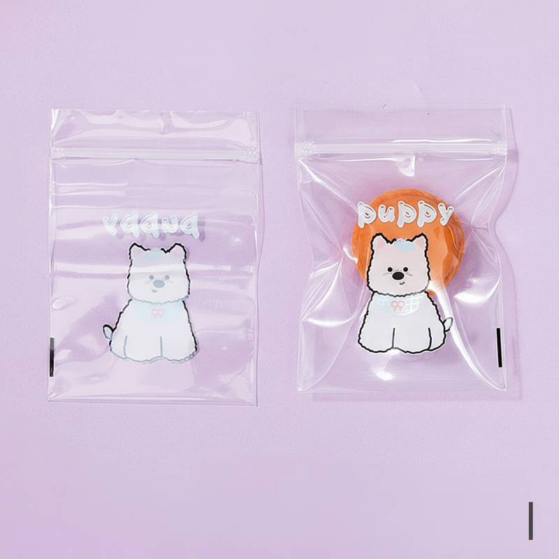 Cute Puppy & Bear Ziplock Bags (50 pcs)