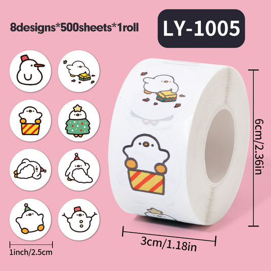 Christmas Sticker Roll for Gifts & Cards
