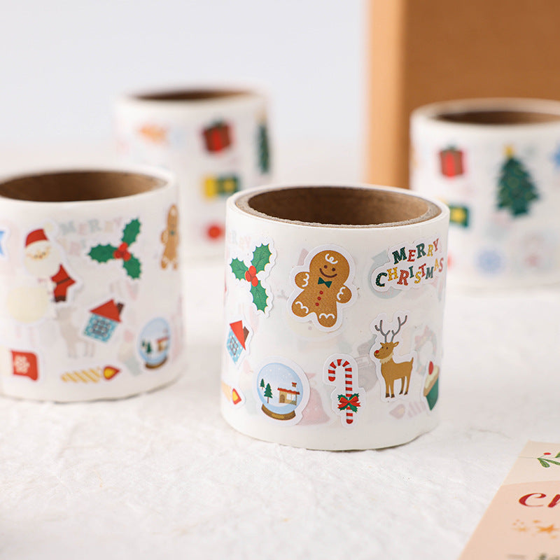 Christmas Sticker Roll for Gifts & Cards