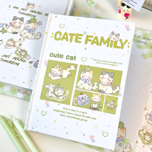 Cute Cat Hardcover Journal for Writing & Daily Notes
