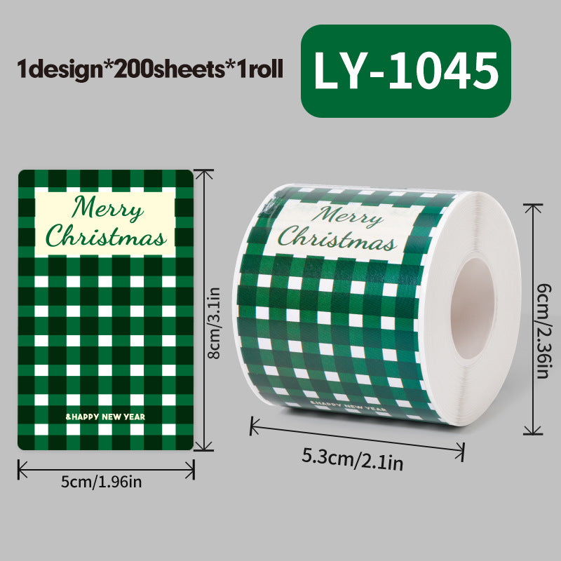 Christmas Sticker Roll for Gifts & Cards