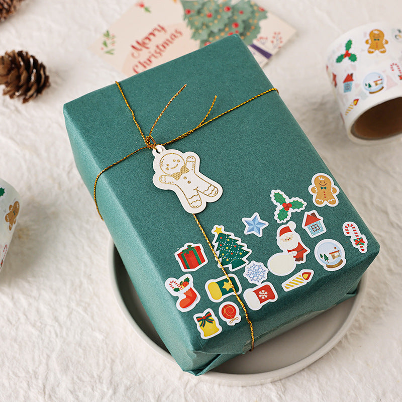 Christmas Sticker Roll for Gifts & Cards