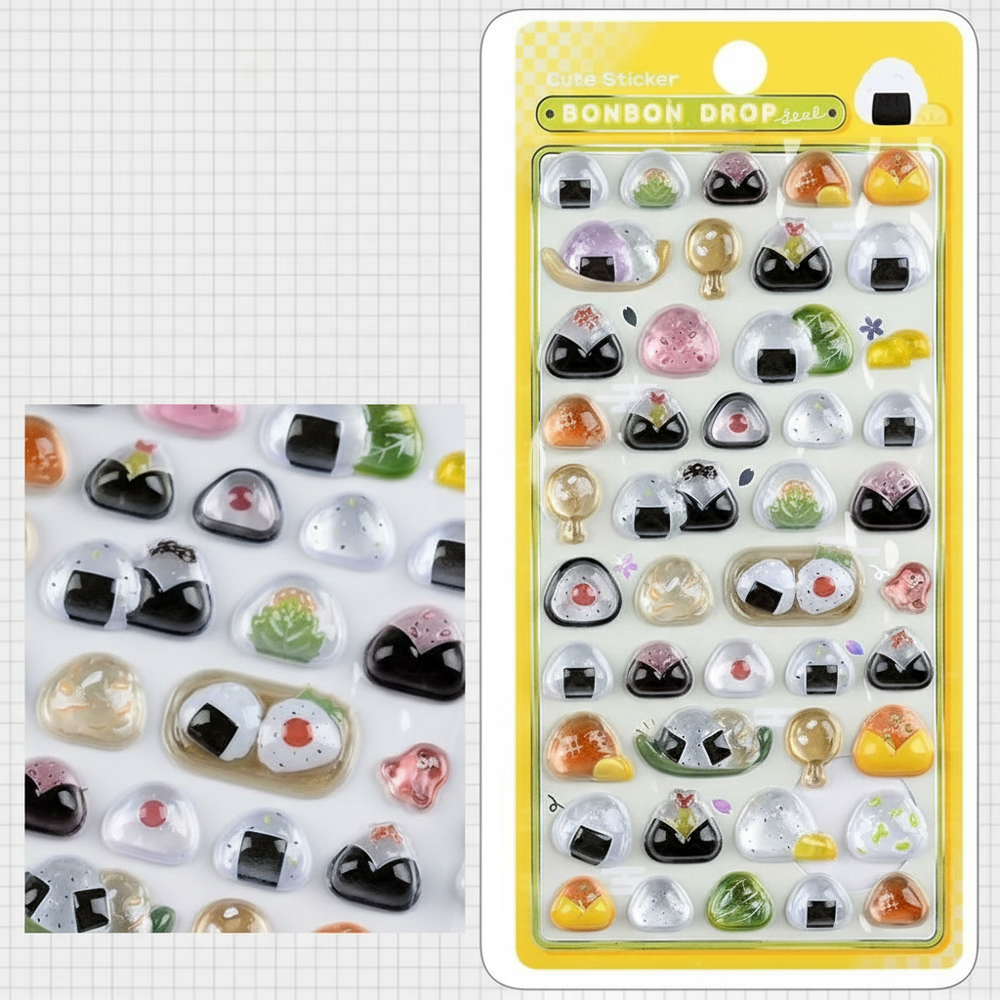 Japanese Crystal 3D Sticker Sheet