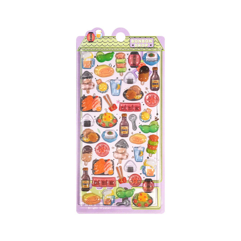 Japanese Crystal 3D Sticker Sheet