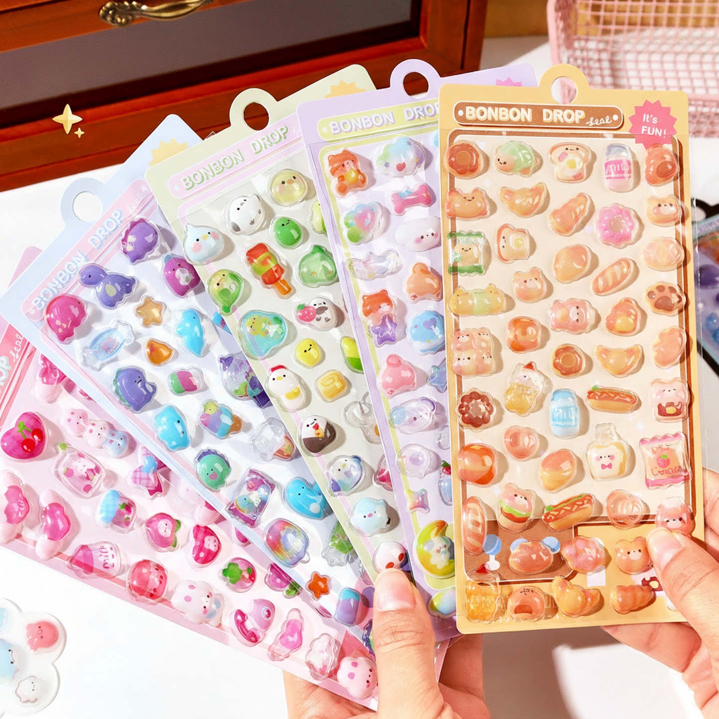 Cute Animal Friends Puffy Sticker Sheet