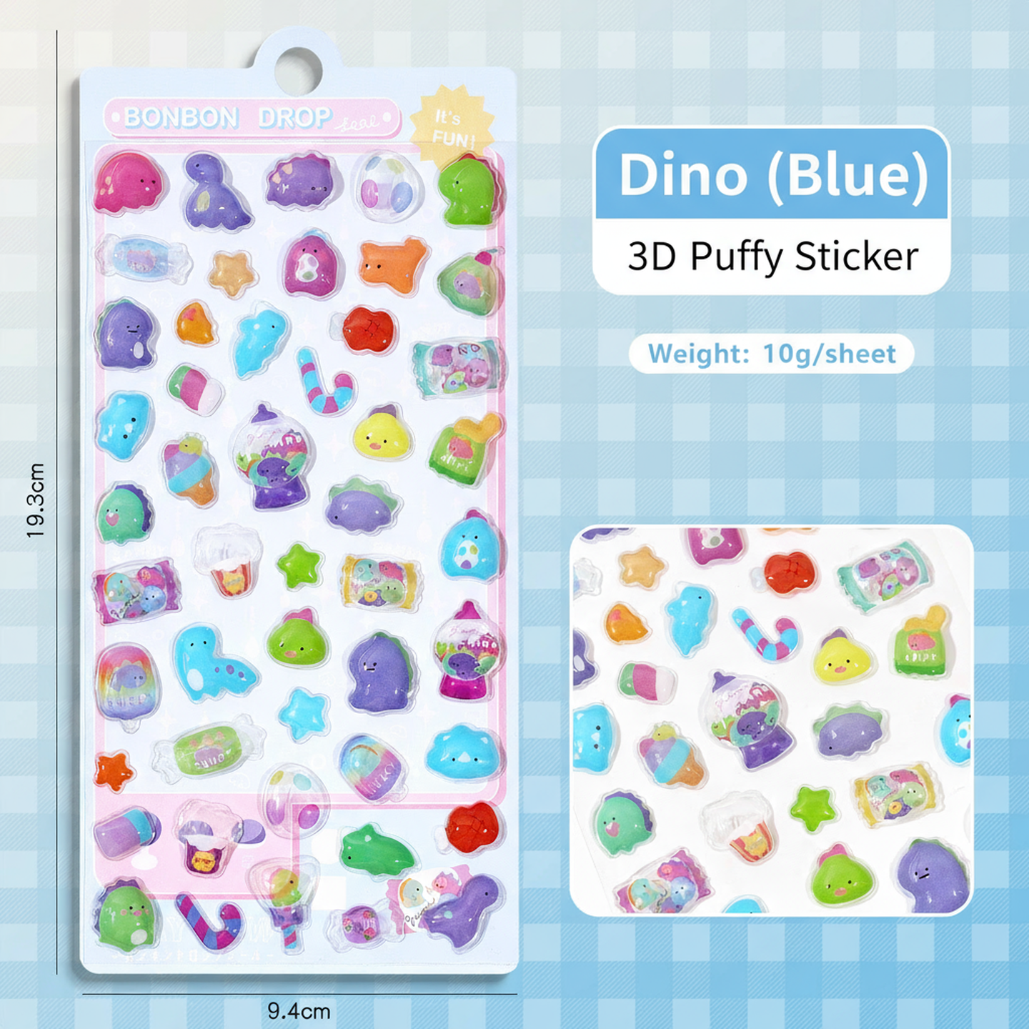 Cute Animal Friends Puffy Sticker Sheet